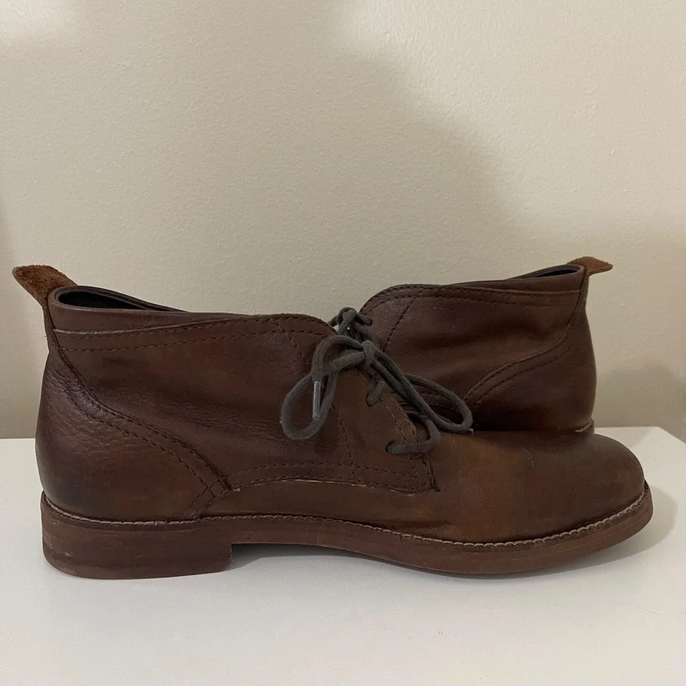 Cole‎ Haan Charles Brown Leather Chukka Boots Lace Up Ankle Mens 9.5 M C11847